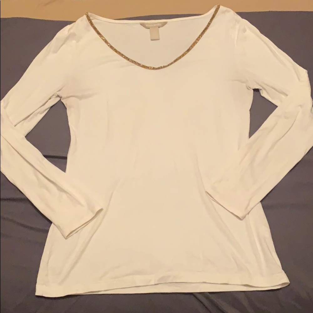Cream color long sleeve with gold lining
